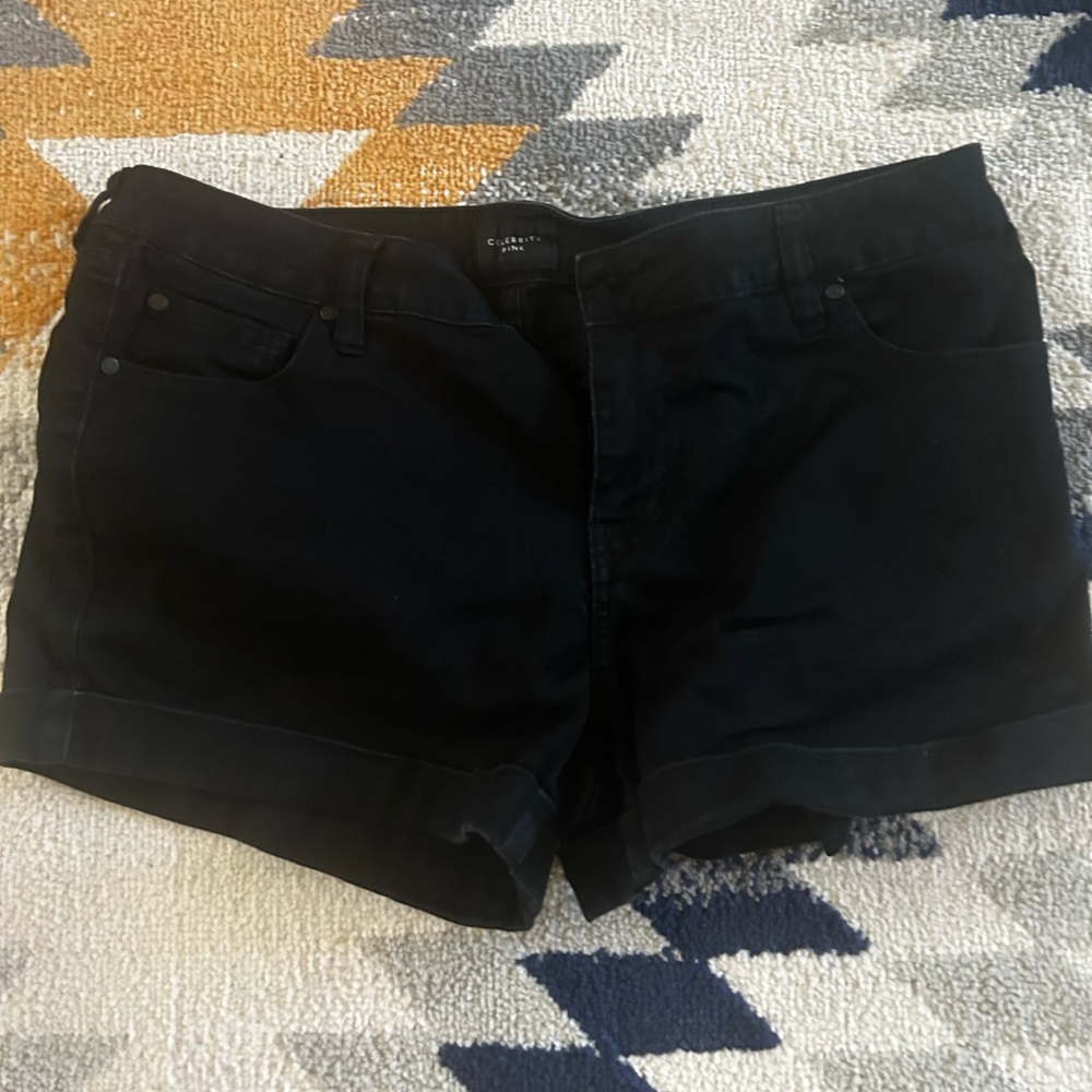 Black celebrity pink shorts - stretchy fit